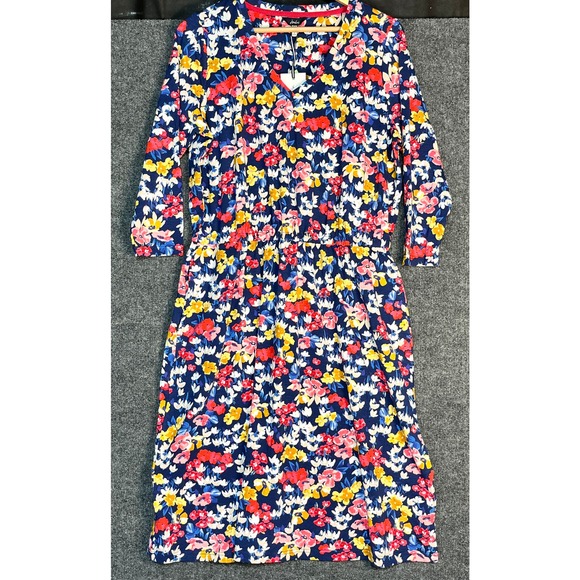 Joules Vibrant Blue Floral Midi Dress - Picture 5 of 16